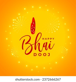 celebrate bhai dooj cultural occasion with traditional background design vector