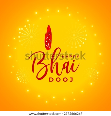 celebrate bhai dooj cultural occasion with traditional background design vector Stock photo © 