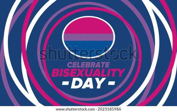 Celebrate Bisexuality Day Bisexual Pride Bi Stock Vector Royalty Free