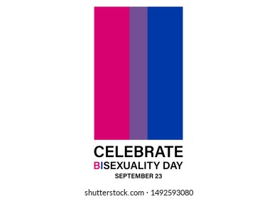 Celebrate Bisexuality Day is observed annually on September 23. This is a day for the bisexual community. Background, poster, greeting card, banner design. Vector EPS 10.
