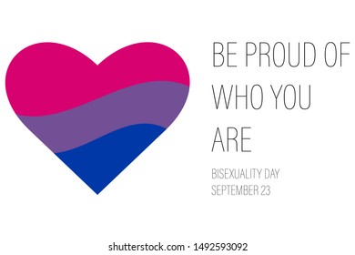 Celebrate Bisexuality Day is observed annually on September 23. This is a day for the bisexual community. Background, poster, greeting card, banner design. Vector EPS 10.