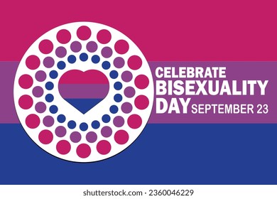  Celebrate Bisexuality Day Vector illustration. September 23. Suitable for greeting card, poster and banner