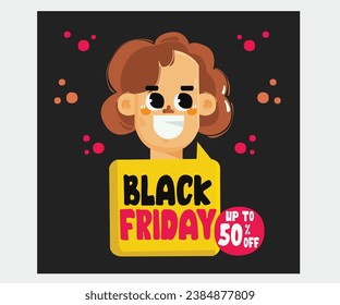 Celebrate Black Friday with a unique hand-drawn illustration showcasing the excitement and deals of this shopping extravaganza. Get inspired and find the perfect design for your promotions