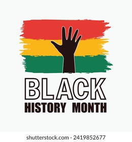 Celebrate Black History Month 2024. Vector illustration design graphic African American History Month 2024 for social media post, square banner, t-shirt design.