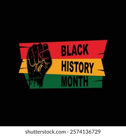 celebrate Black history month . African American History banner Poster Post design with Vector illustration