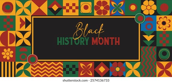 celebrate Black history month . African American History banner Poster Post design with Vector illustration