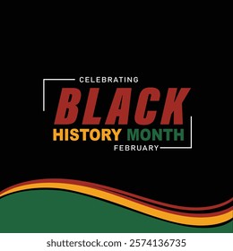 celebrate Black history month . African American History banner Poster Post design with Vector illustration