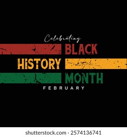 celebrate Black history month . African American History banner Poster Post design with Vector illustration