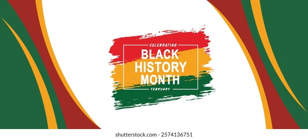 celebrate Black history month . African American History banner Poster Post design with Vector illustration