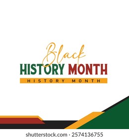 celebrate Black history month . African American History banner Poster Post design with Vector illustration