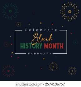 celebrate Black history month . African American History banner Poster Post design with Vector illustration