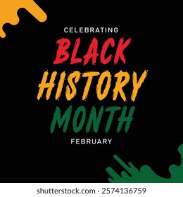 celebrate Black history month . African American History banner Poster Post design with Vector illustration