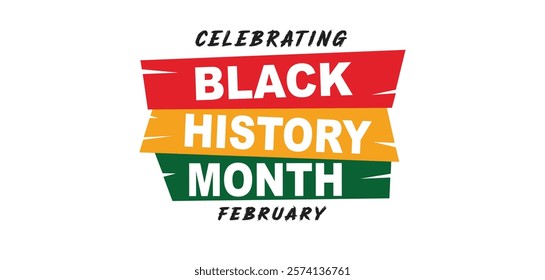 celebrate Black history month . African American History banner Poster Post design with Vector illustration