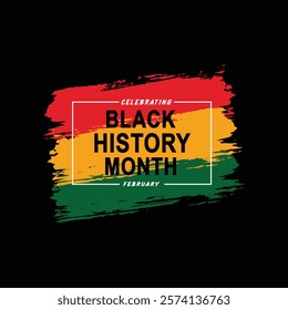 celebrate Black history month . African American History banner Poster Post design with Vector illustration