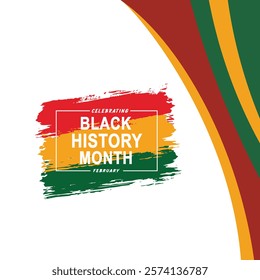 celebrate Black history month . African American History banner Poster Post design with Vector illustration