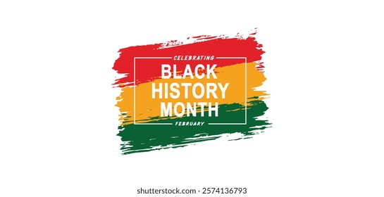 celebrate Black history month . African American History banner Poster Post design with Vector illustration