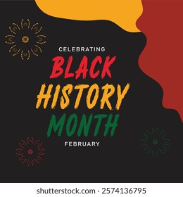 celebrate Black history month . African American History banner Poster Post design with Vector illustration