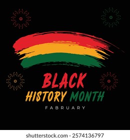 celebrate Black history month . African American History banner Poster Post design with Vector illustration