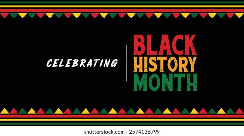 celebrate Black history month . African American History banner Poster Post design with Vector illustration