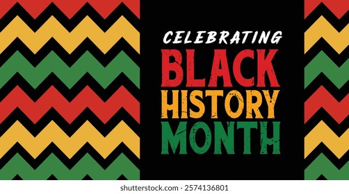 celebrate Black history month . African American History banner Poster Post design with Vector illustration