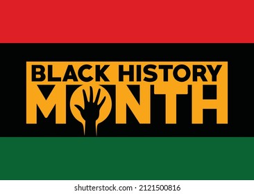 Celebrate of Black History Month design. Vector illustration and icon symbol. Logotype and word mark.