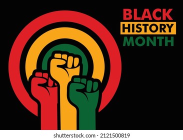 Celebrate of Black History Month design. Vector illustration and icon symbol. Logotype and word mark.