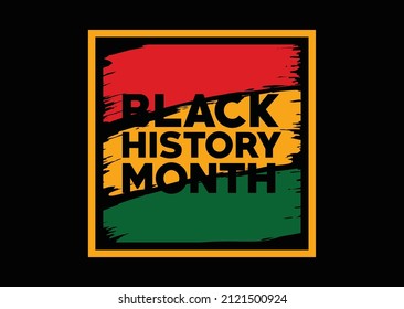 Celebrate of Black History Month design. Vector illustration and icon symbol. Logotype and word mark.