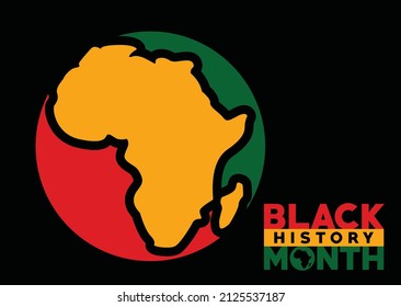 Celebrate of Black History Month design. Vector illustration and icon symbol. Logotype and word mark.