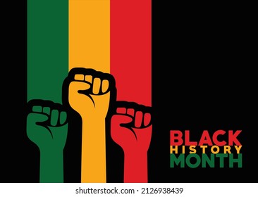 Celebrate of Black History Month design. Vector illustration and icon symbol. Logotype and word mark.