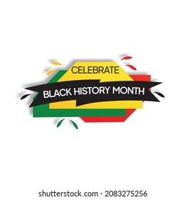 Celebrate Black History Month tags vector.