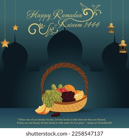 Celebrate the blessings of Ramadan with our unique 1444 basket design, overflowing with fresh fruit and sweet dates.