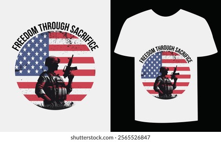 Celebrate the bravery of USA Veterans with this bold design featuring the American flag and the words, 'Land of the Free, Because of the Brave.' Perfect for honoring military heroes.