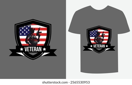 Celebrate the bravery of USA Veterans with this bold design featuring the American flag and the words, 'Land of the Free, Because of the Brave.' Perfect for honoring military heroes.