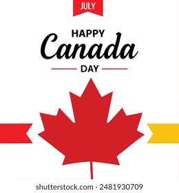 Celebrate Canada Day with a set of 9 festive banners featuring maple leaves on a white background Perfect for your vector illustration design needs