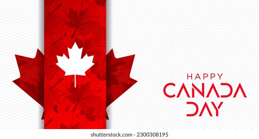 Celebrate Canada day with white background illustration 