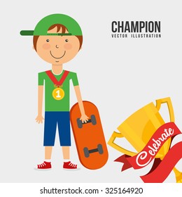 celebrate champion design, vector illustration eps10 graphic 