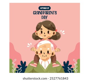 Celebrate the cherished bond between generations with our “Joyful Moments Grandparents Day Celebration” illustration