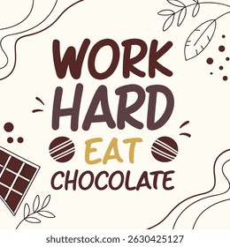 Celebrate Chocolate Day on July 7th with this stylish vector t-shirt design featuring delicious chocolate-themed typography. Perfect for apparel, greeting cards, and festive gifts. Ideal for chocolate