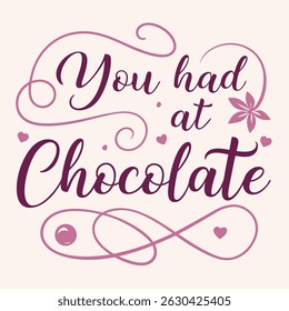 Celebrate Chocolate Day on July 7th with this stylish vector t-shirt design featuring delicious chocolate-themed typography. Perfect for apparel, greeting cards, and festive gifts. Ideal for chocolate