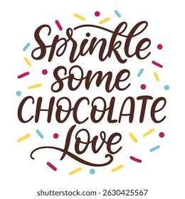 Celebrate Chocolate Day on July 7th with this stylish vector t-shirt design featuring delicious chocolate-themed typography. Perfect for apparel, greeting cards, and festive gifts. Ideal for chocolate