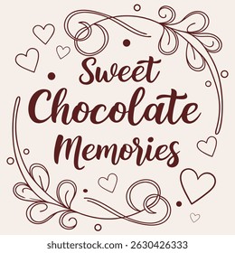 Celebrate Chocolate Day on July 7th with this stylish vector t-shirt design featuring delicious chocolate-themed typography. Perfect for apparel, greeting cards, and festive gifts. Ideal for chocolate
