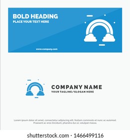 Celebrate, Cloud, Colorful, Ireland, Irish SOlid Icon Website Banner and Business Logo Template. Vector Icon Template background