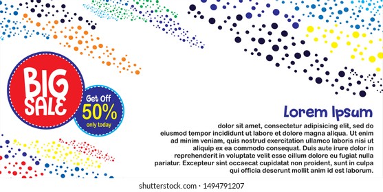 Celebrate Color Circle Vector Background Stock Vector, Template banners, cards, shopping promotion & vouchers