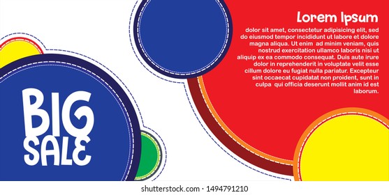 Celebrate Color Circle Vector Background Stock Vector, Template banners, cards, shopping promotion & vouchers
