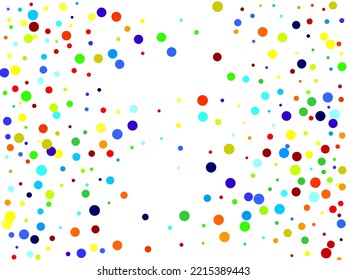 Celebrate color circle vector confetti background. Vector illustration for bright design.  Circle art round backdrop.