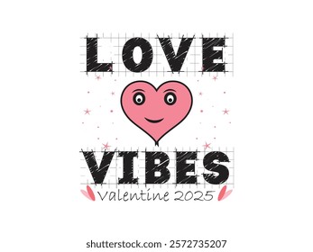 Celebrate Valentine’s Day 2025 with love vibes artwork illustration