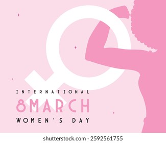 Celebrate Women’s Day with a bold design: A girl’s hand inside the female symbol, surrounded by stunning pink hues. Ideal for social media - versatile projects. #WomensDay #Empowerment"