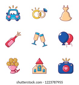 Celebrate the day icons set. Flat set of 9 celebrate the day vector icons for web isolated on white background