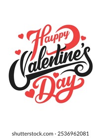 Celebra el Día de San Valentín con este diseño de camiseta "Feliz Día de San Valentín", perfecto para la moda festiva. Un gráfico chic que aporta un espíritu navideño reconfortante a tu armario.