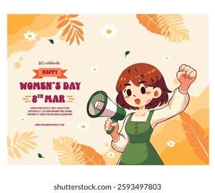 Celebrate Women’s Day with this vibrant vector illustration, designed to capture the essence of empowerment and unity